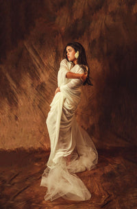 Kate 茶色の油絵の背景ポートレート写真の抽象的なテクスチャ背景成人式女の子の日の男の子の日