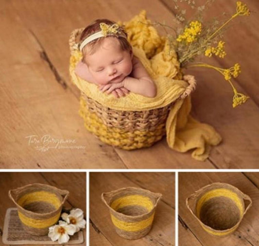 Kate 新生児の写真撮影の写真の小道具のための編まれたバスケット