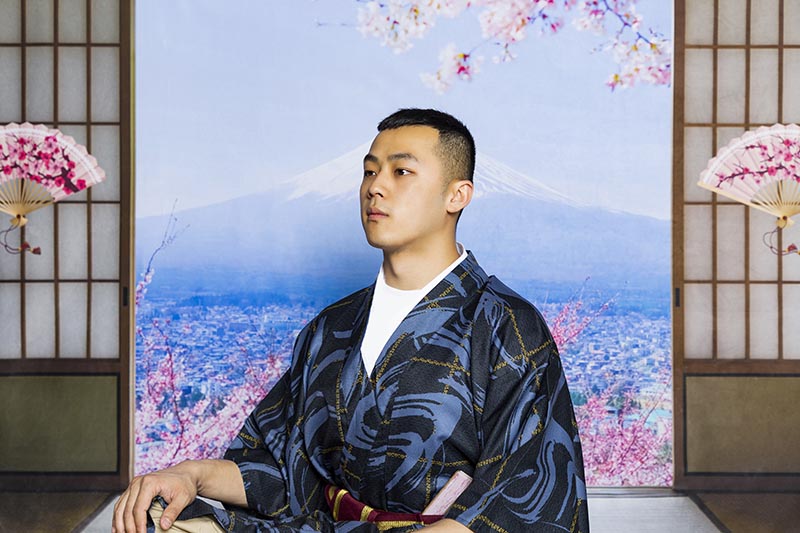 Kate七五三和室桜扇子春富士山まつり写真家のための背景布