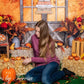 Kate カボチャの感謝祭の背景と紅葉