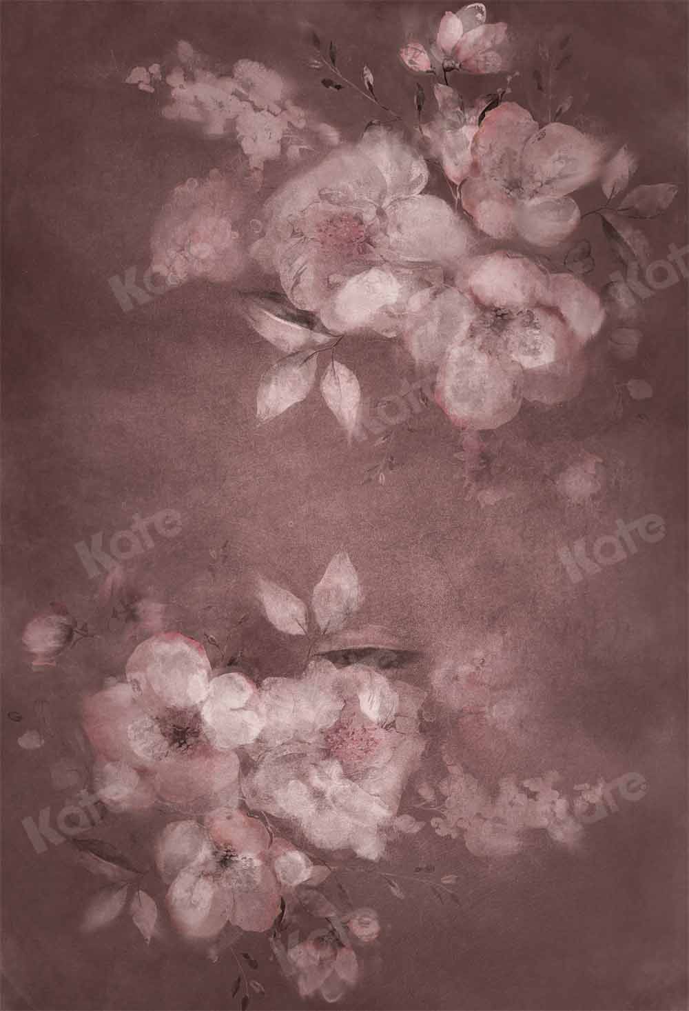 手描きの油絵の抽象的なピンクの花の客間の玄関は絵を掛けます45 手描きの油絵の抽象的なピンクの花の客間の玄関は絵