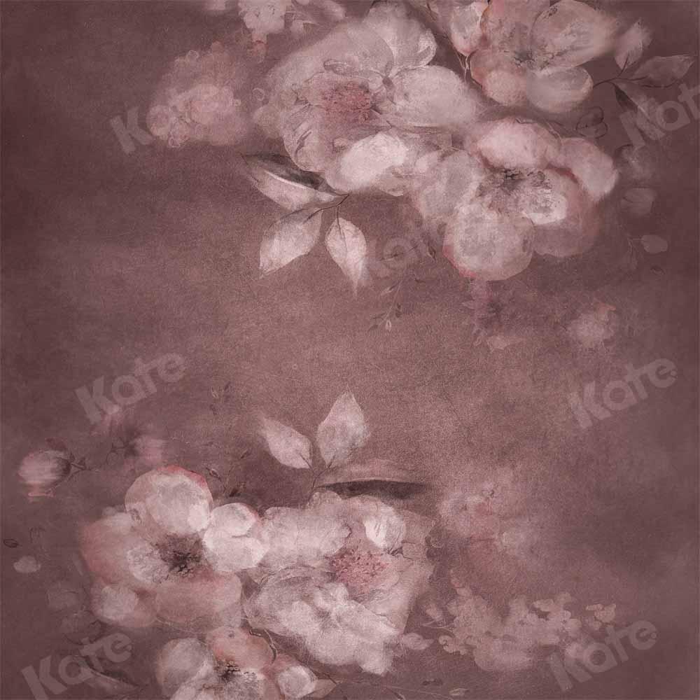 kate抽象的な花の背景ピンクの油絵テクスチャファインアート花GQによって設計された