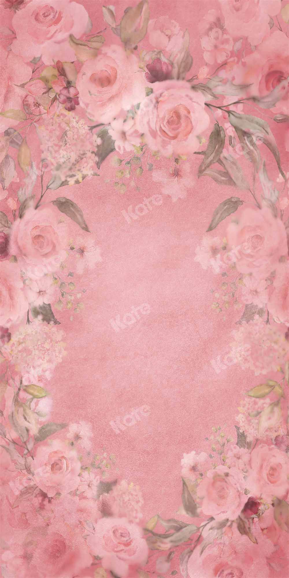 Kate抽象的なバレンタインデーの背景手描きのピンクのバラGQによって設計
