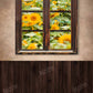 kate木の板ひまわり窓のスプライシング背景Chain設計