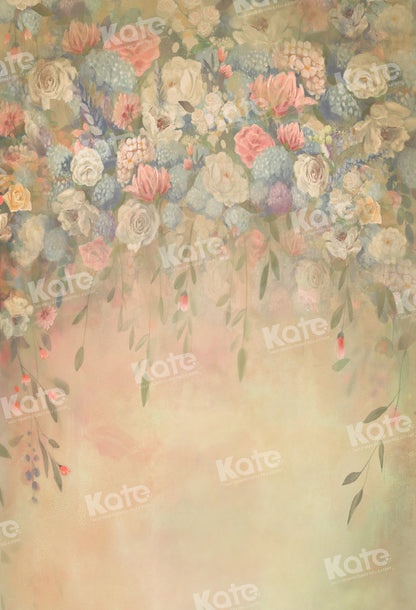 Kate 花の美術の黄色の背景