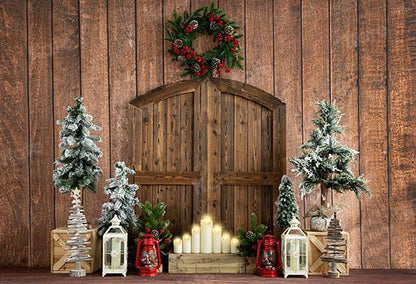 Emetselchによって設計されたkateクリスマスウッドハウス納屋のドアの背景