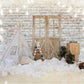 写真撮影のためのKateクリスマステント納屋のドアレンガの背景