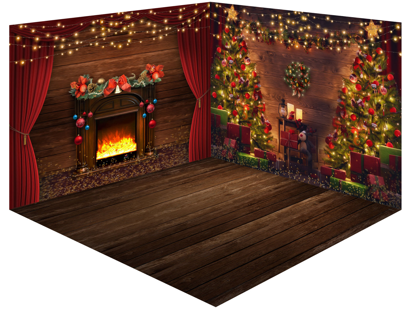 Kateクリスマス暖炉ルームセット（8ftx8ft＆10ftx8ft＆8ftx10ft）
