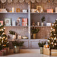 写真撮影のためのkateつのクリスマスショップツリーギフトの背景