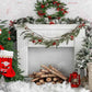 Kate クリスマスツリーのレンガの暖炉の背景設計された Emetselch