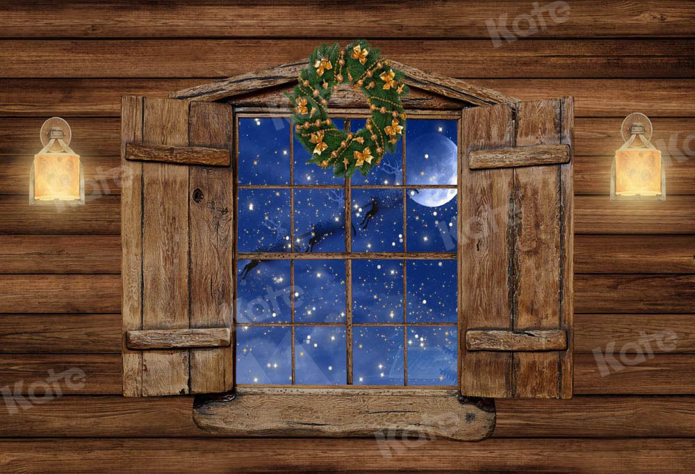 Kate クリスマスの窓のシーンの背景木造住宅Chain Photography設計