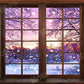 Kate冬のクリスマスの夜の背景フランス窓写真家Chain