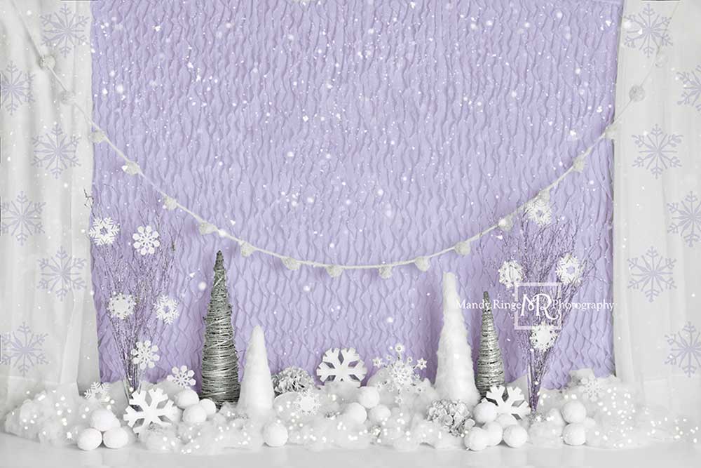 Kate紫の冬のワンダーランドの背景設計されたMandy Ringe 写真撮影