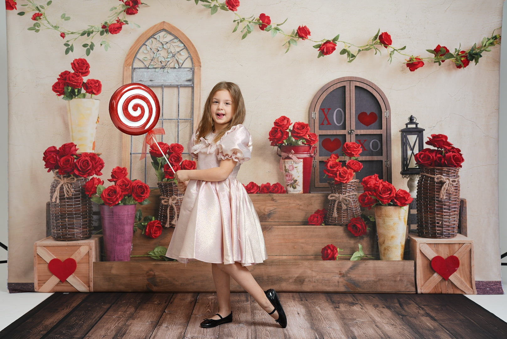 Kate ロマンチックなバレンタインデーの背景のバラのステップEmetselch設計