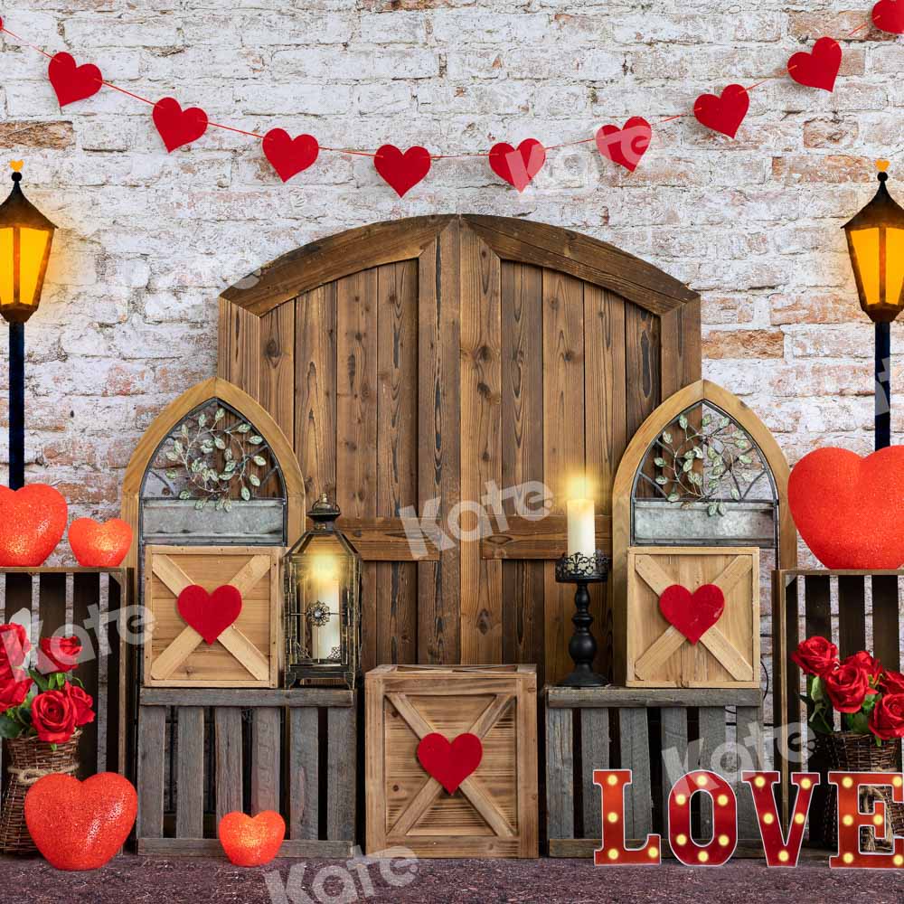 Kate バレンタインデーの背景納屋のドアが大好き背景Emetselch設計