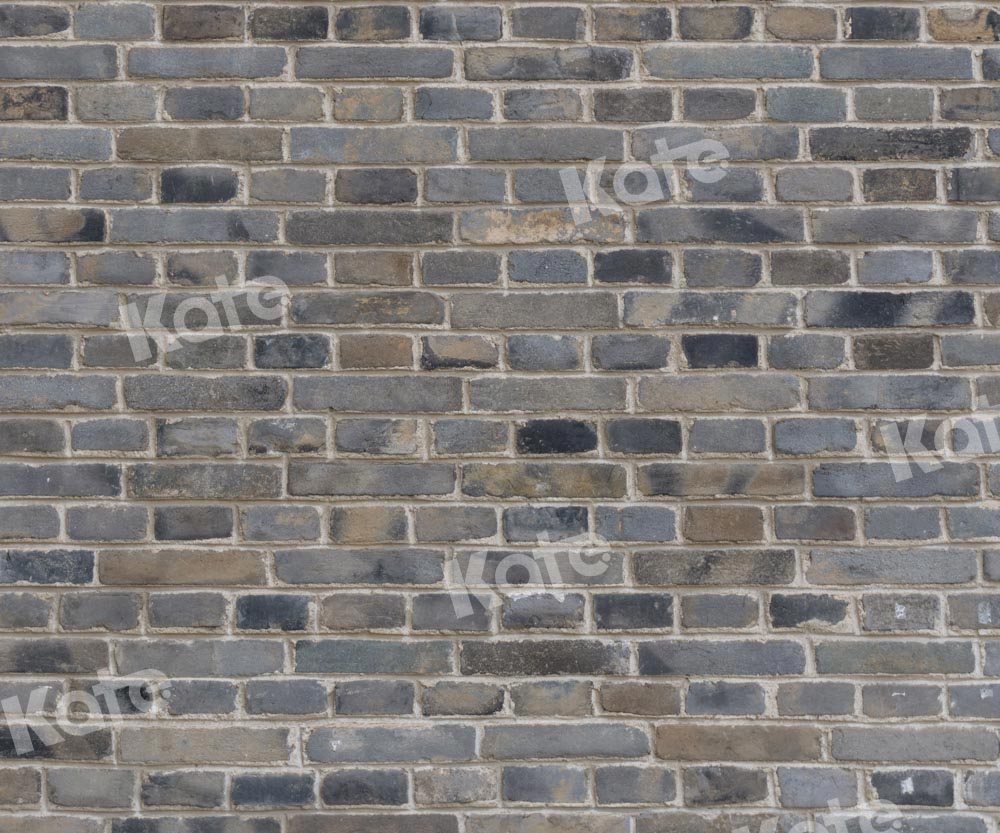 kate灰色のレンガの壁の背景Chain写真撮影