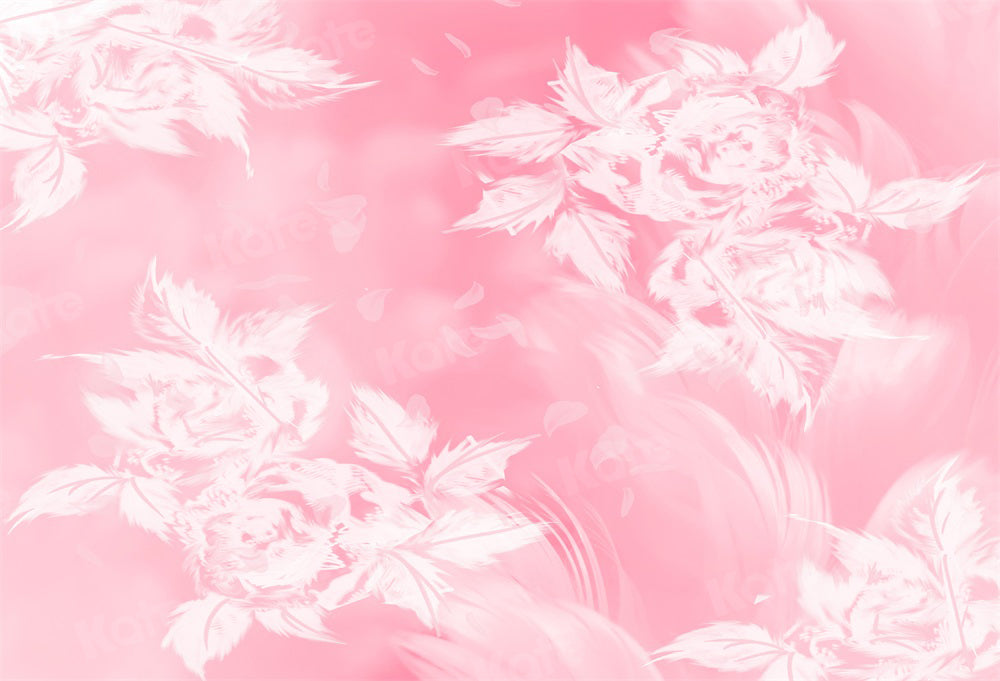 Kateバレンタインの花とピンクの抽象的な背景