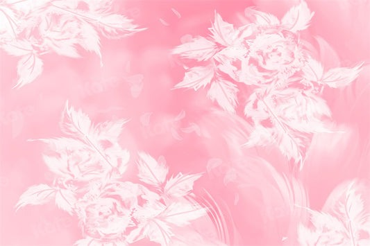 Kateバレンタインの花とピンクの抽象的な背景