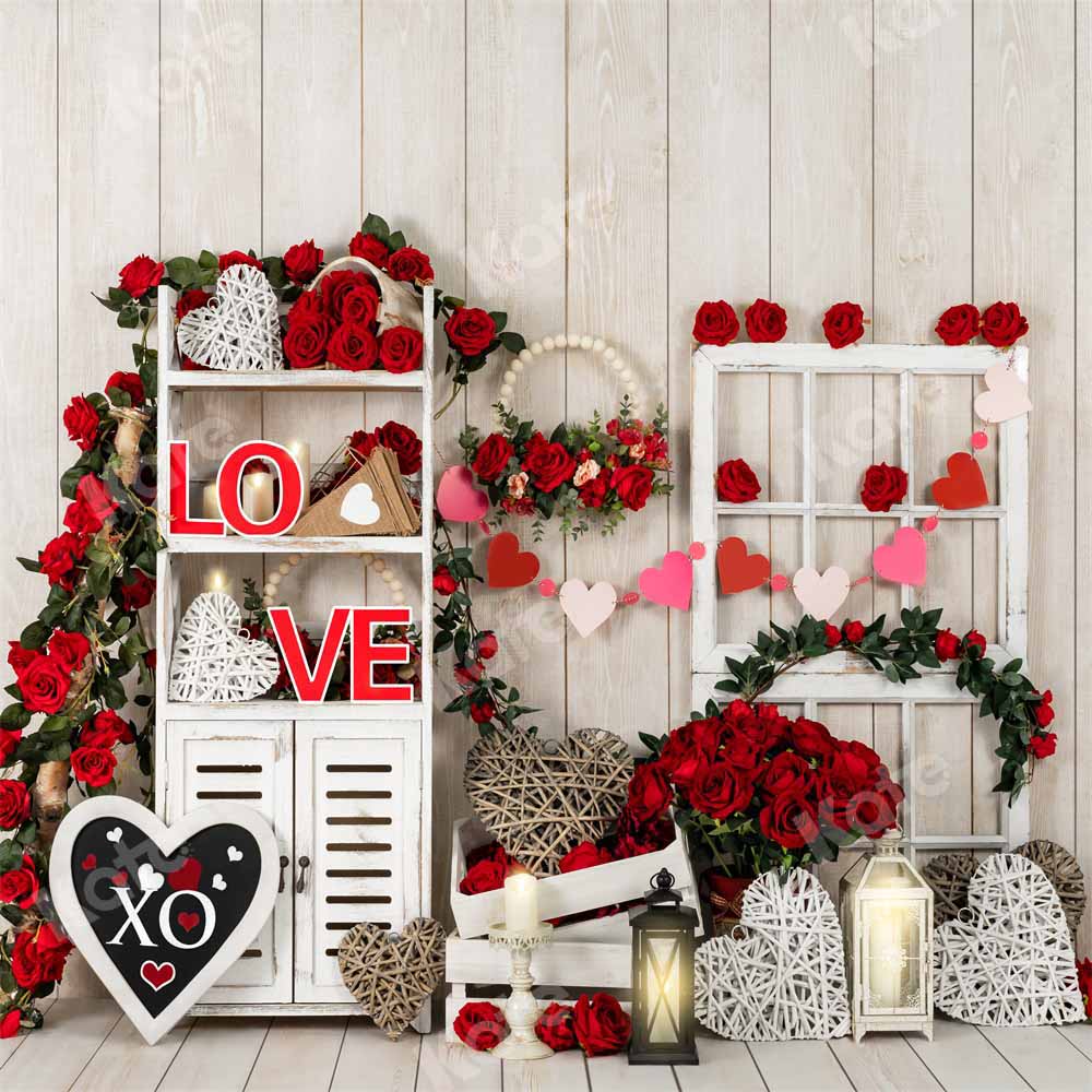 Kate バレンタインデーの背景のバラの棚背景Emetselch設計