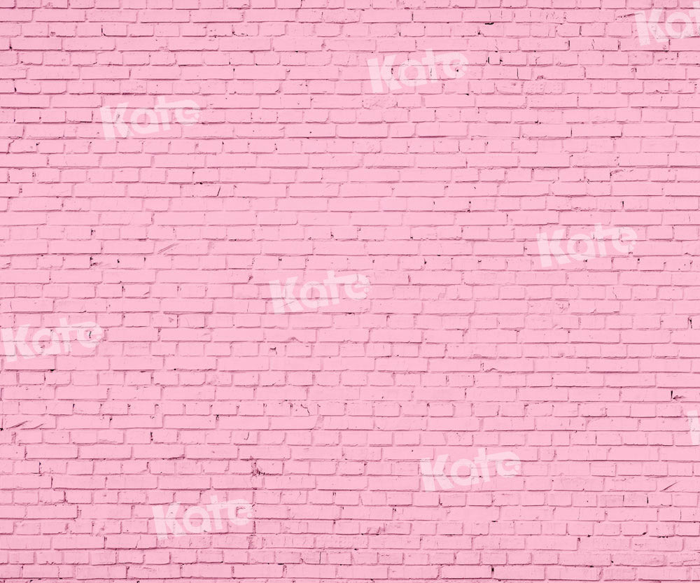 Kate バレンタインデーのピンクレンガの壁の背景  設計された Chain