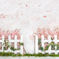 Kate春のピンクの庭の背景フラワーフェンスEmetselch設計