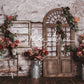 Kateヴィンテージのレンガの壁の背景バラの春の写真撮影のための母の日Rose Abbas設計