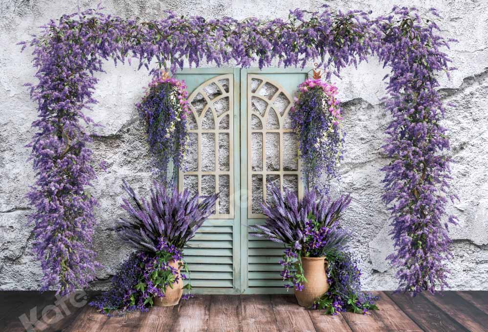 kate春紫の花の背景の部屋のドアEmetselch設計