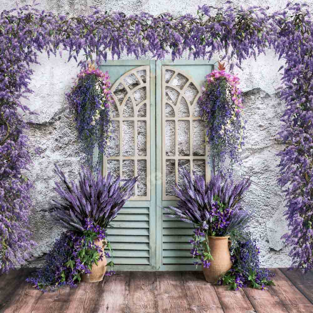 kate春紫の花の背景の部屋のドアEmetselch設計