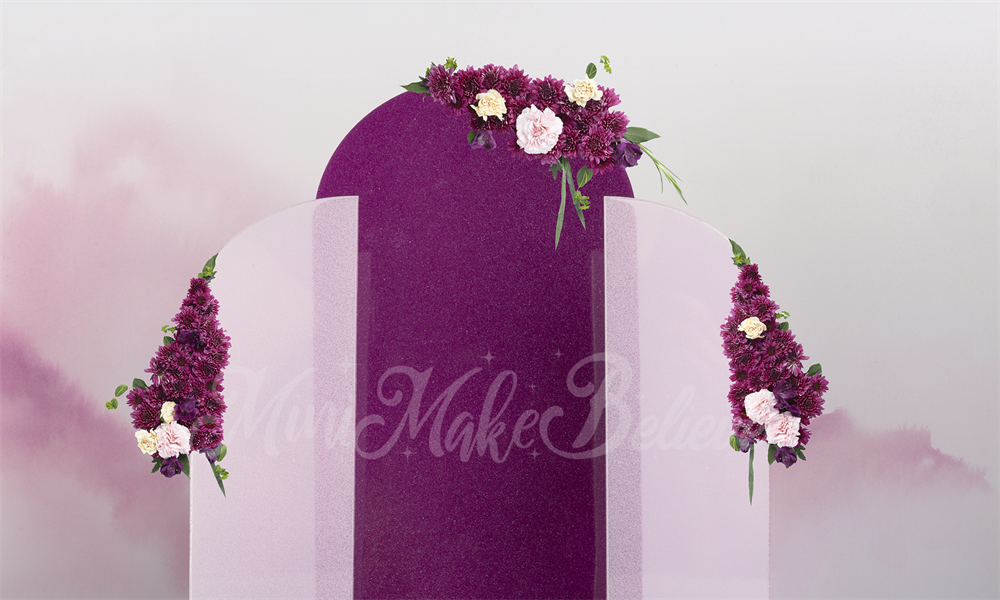 Kate春紫の背景のアーチ水彩画の塗られた壁Mini MakeBelieve設計