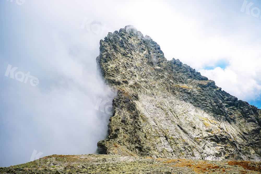 Kate屋外の山の町の背景Chain写真撮影