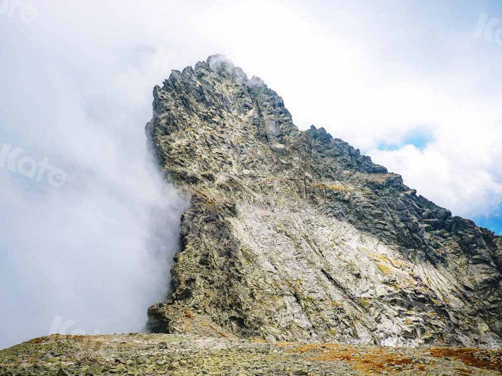 Kate屋外の山の町の背景Chain写真撮影