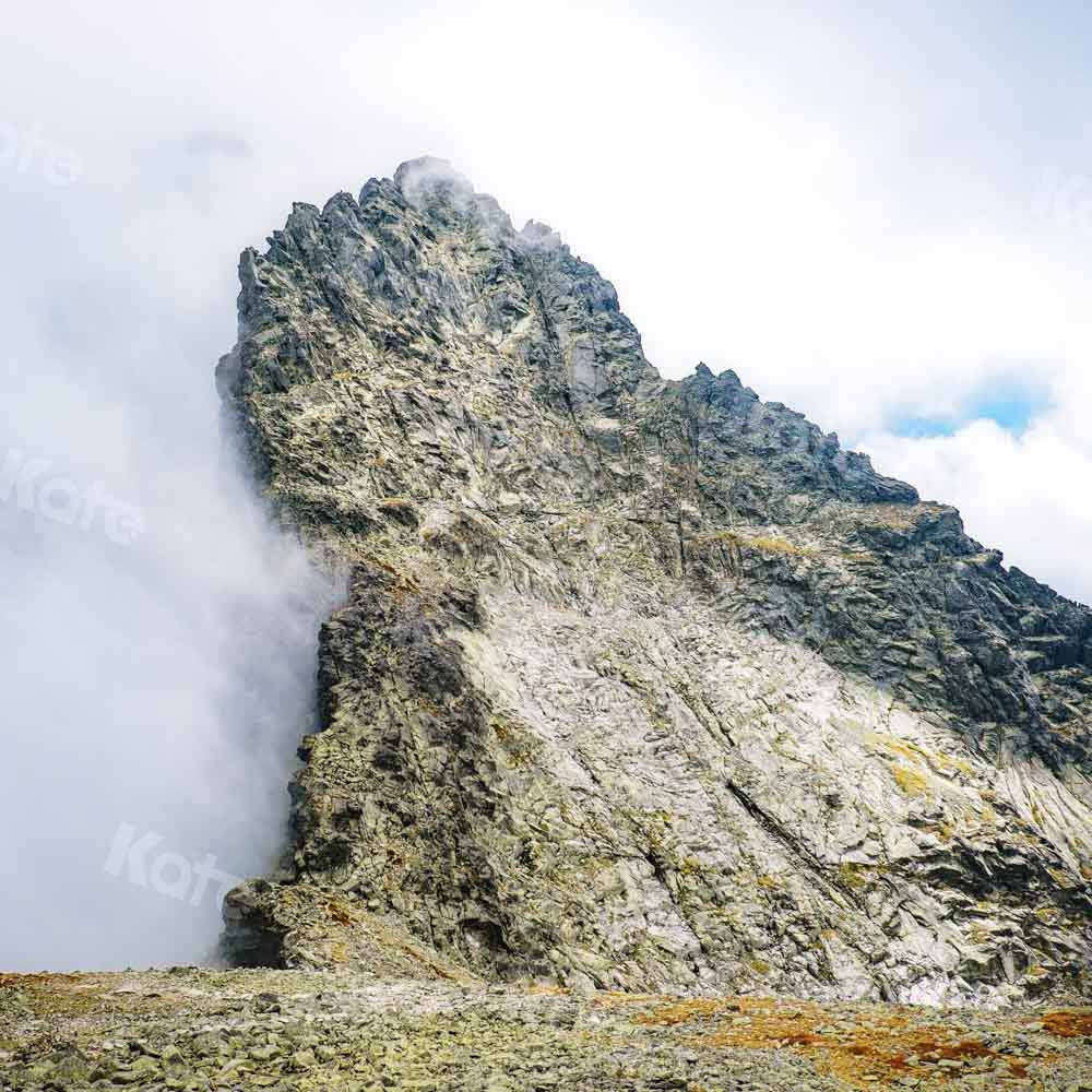 Kate屋外の山の町の背景Chain写真撮影