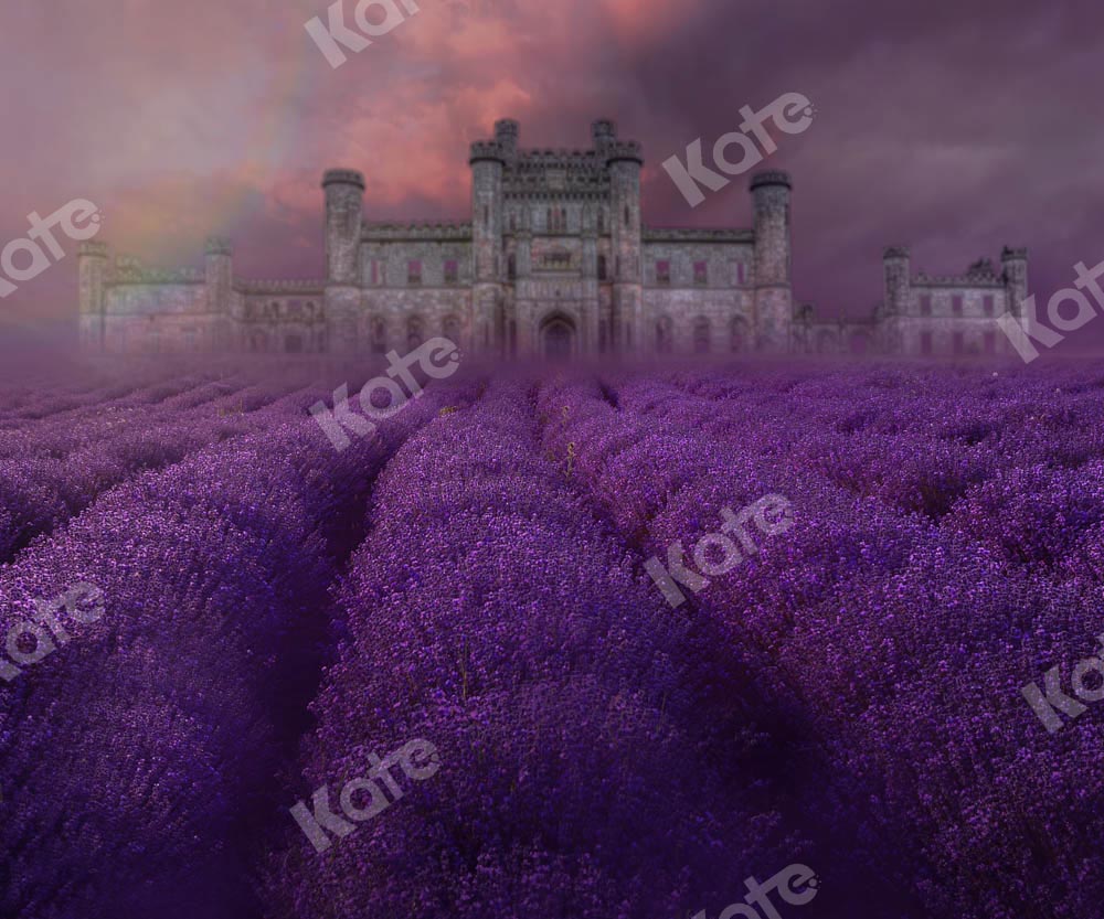 Kateラベンダーの春/夏の背景紫の花Chain Photography
