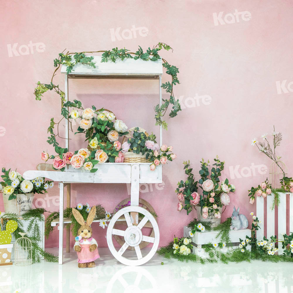 Kate春/イースターピンクの抽象的な花の背景Emetselchデザイン