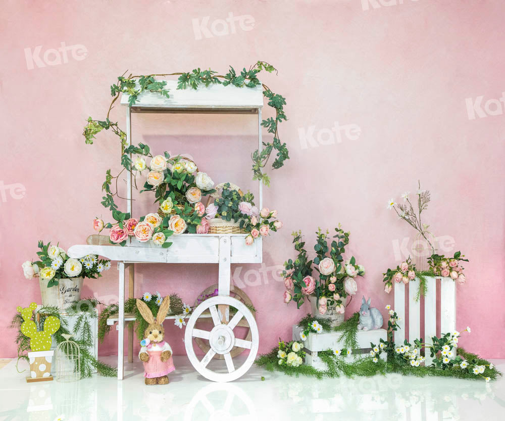 Kate春/イースターピンクの抽象的な花の背景Emetselchデザイン