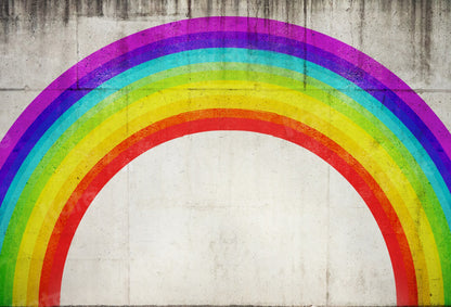 Kate写真撮影のためのレトロな虹の壁の背景