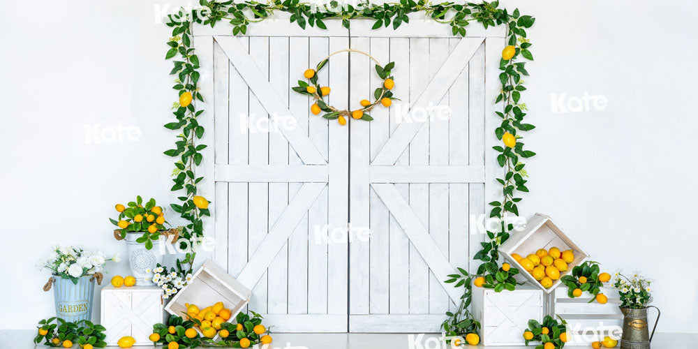 Kate夏のレモンの背景納屋のドアホワイトUta Mueller設計