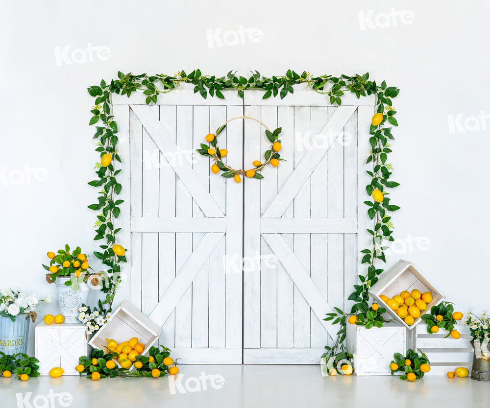 Kate夏のレモンの背景納屋のドアホワイトUta Mueller設計