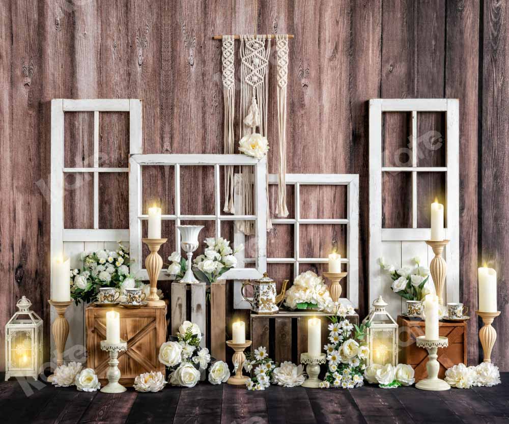Kate聖体拝領結婚式キャンドル木地の背景Emetselchデザイン