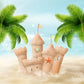 Kate写真撮影の夏のビーチ城シーサイドの背景