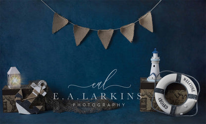 Kate写真撮影の青い航海ケーキスマッシュErin Larkinsデザイン