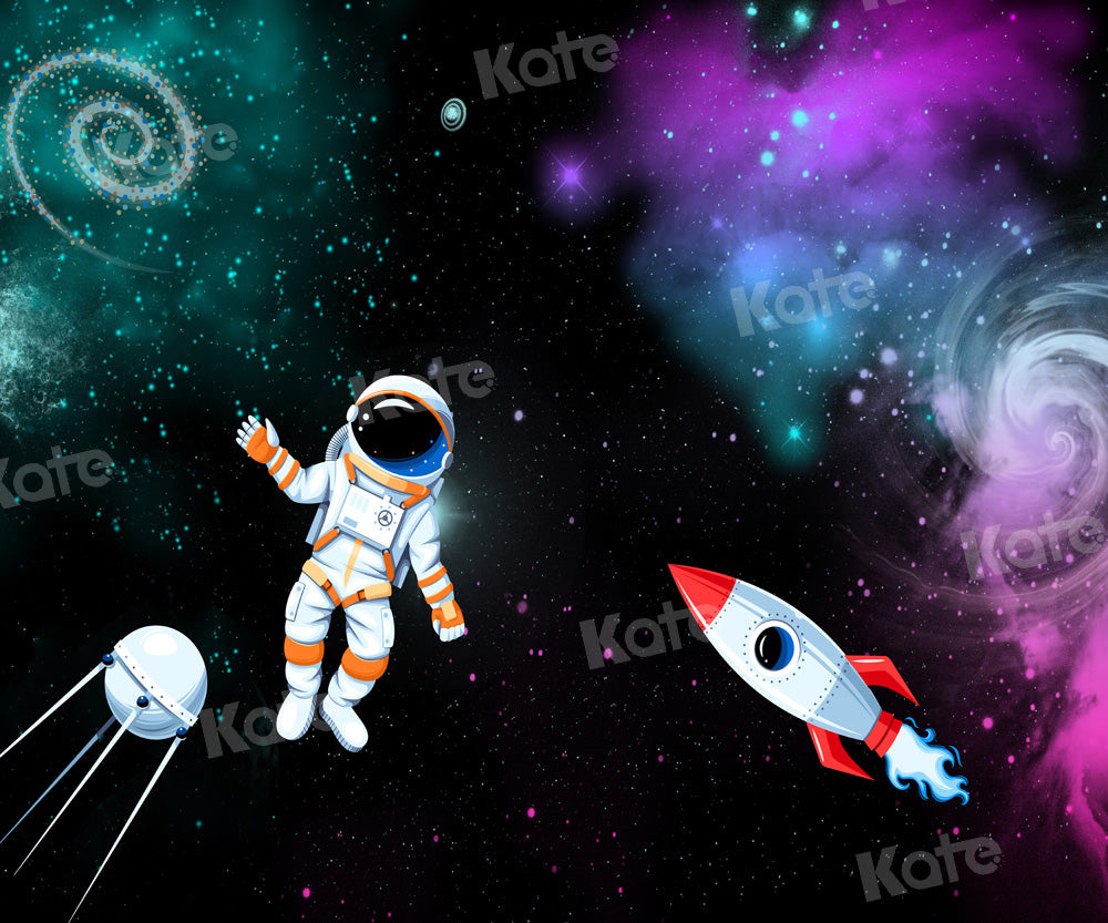 Kate宇宙飛行士銀河航空機夜空子供の背景Emetselchデザイン