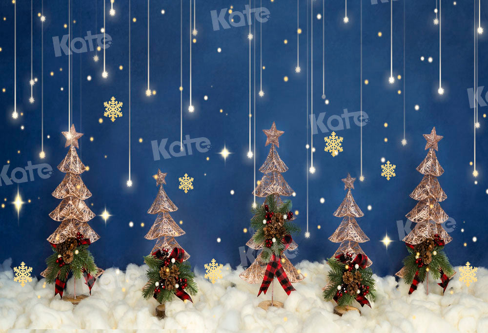 Kateクリスマスの背景ツリースノースタークラウドEmetselchデザイン