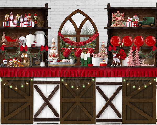 Kateクリスマス休日キッチンケーキの背景Mini MakeBelieve設計