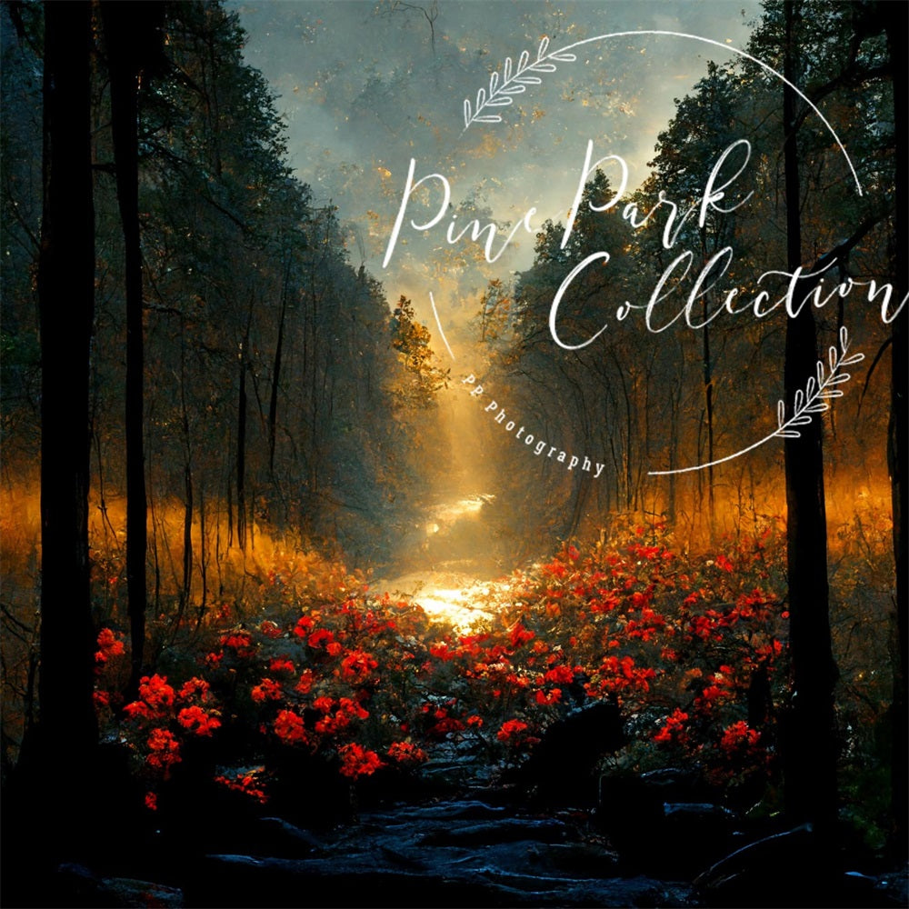 Kate山の野の花の背景Pine Park Collection