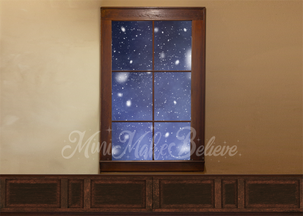 Kateビンテージ プレーン クリスマス雪の壁の背景Mini MakeBelieve設計