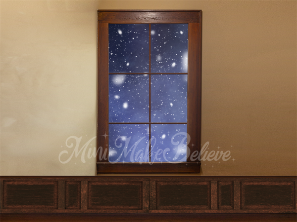 Kateビンテージ プレーン クリスマス雪の壁の背景Mini MakeBelieve設計