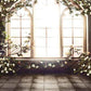 Kate 花と窓の結婚式の背景