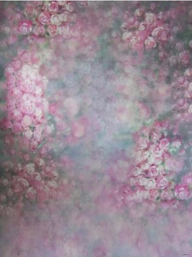 Kate ポートレート写真のようなピンクの花の背景布