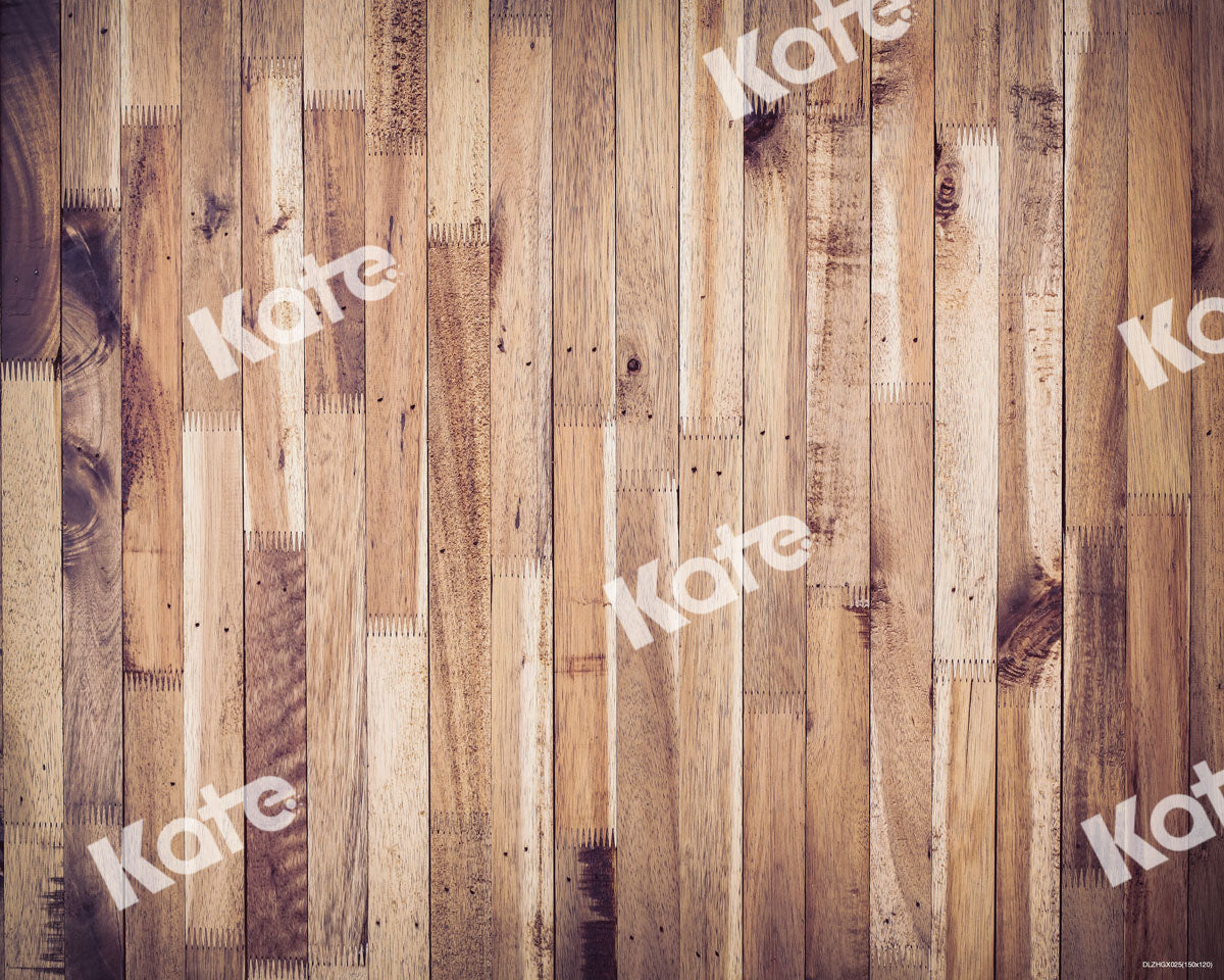 Kate 写真のための茶色の木のゴムマットの床